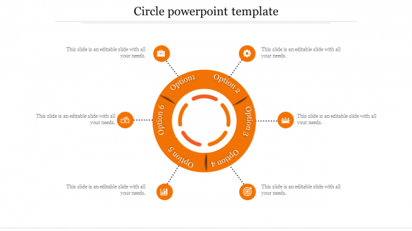 circle powerpoint template-Orange