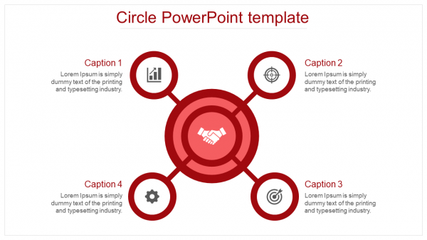 circle powerpoint template-red