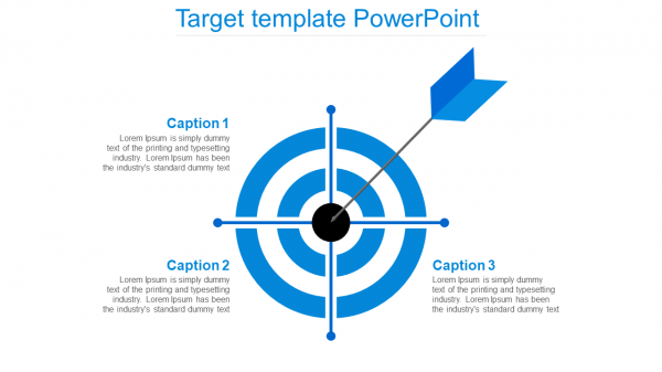 Target template powerpoint-blue
