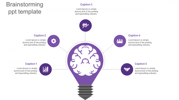 brainstorming ppt template-purple