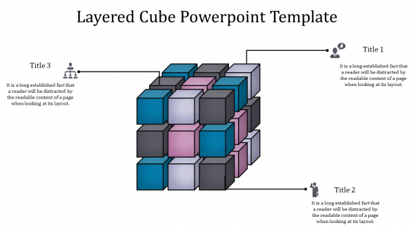 powerpoint cube template-Layered Cube powerpoint Template