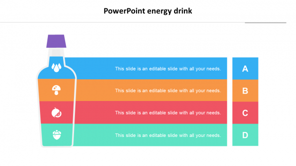 Multicolor PowerPoint Energy Drink Slide Templates