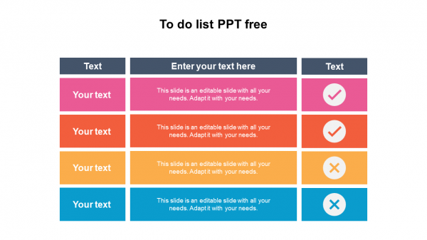 To do list PPT free 