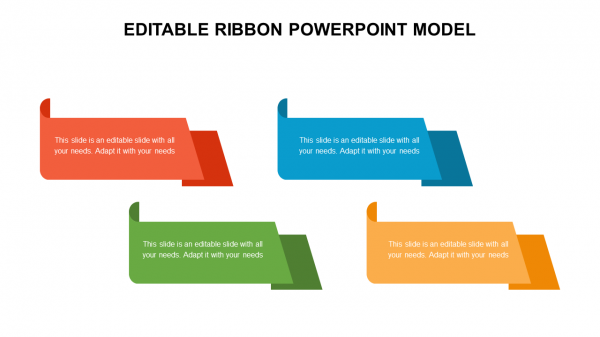 EDITABLE RIBBON POWERPOINT MODEL