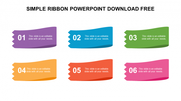 SIMPLE RIBBON POWERPOINT DOWNLOAD FREE
