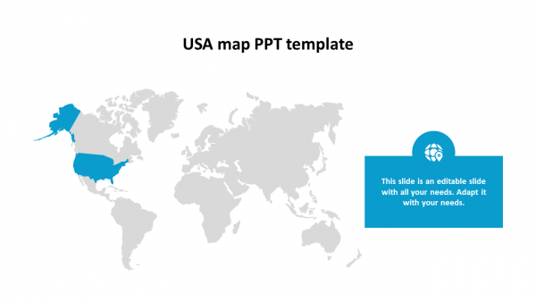 USA map PPT template