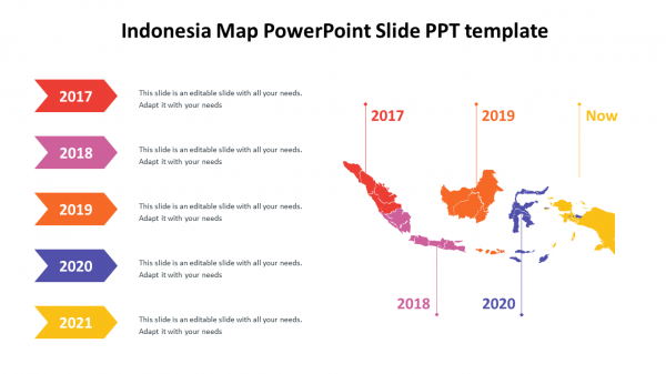 Indonesia Map PowerPoint Slide PPT template