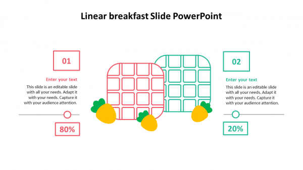Linear breakfast Slide PowerPoint