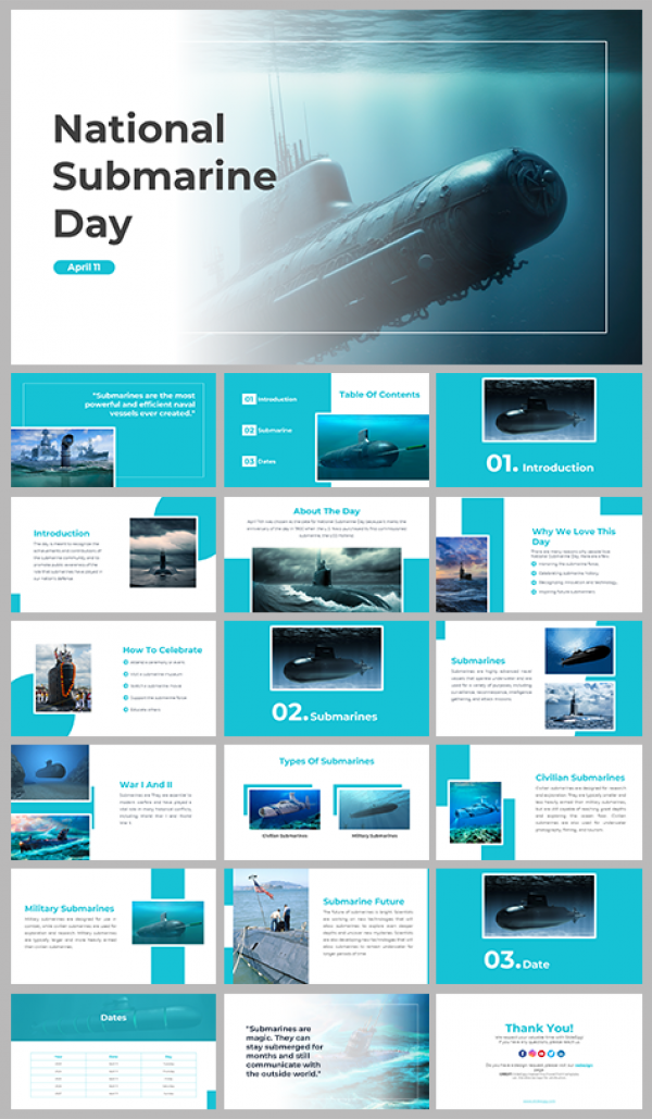National Submarine Day PowerPoint And Google Slides Themes