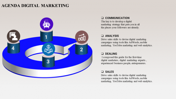 ppt template digital marketing-agenda digital -marketing-4-blue