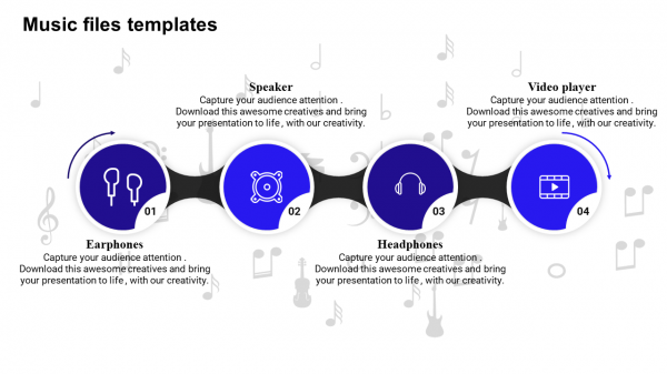 music ppt template-musice files -ppt templates-4-blue