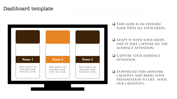 kpi dashboard template powerpoint-dashboard-templates-3-orange