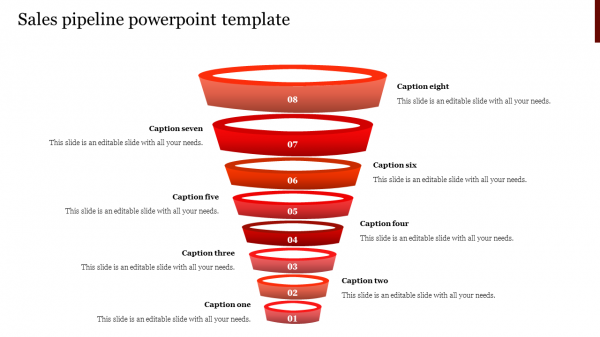 Sales pipeline powerpoint template-Red