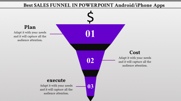 sales funnel powerpoint-sales-funnel-3-blue