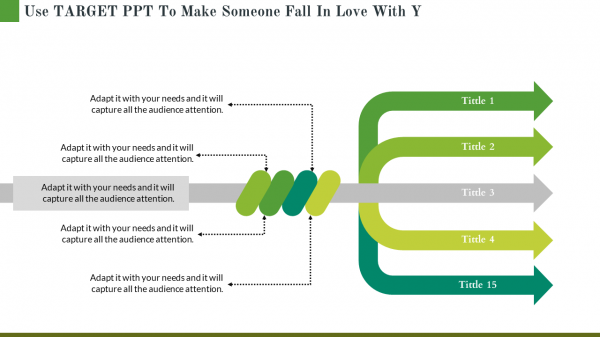 target template powerpoint-target-ppt presentation-5-green
