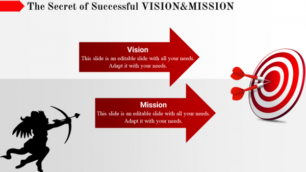 vision and mission powerpoint templates-target -vision -2-red