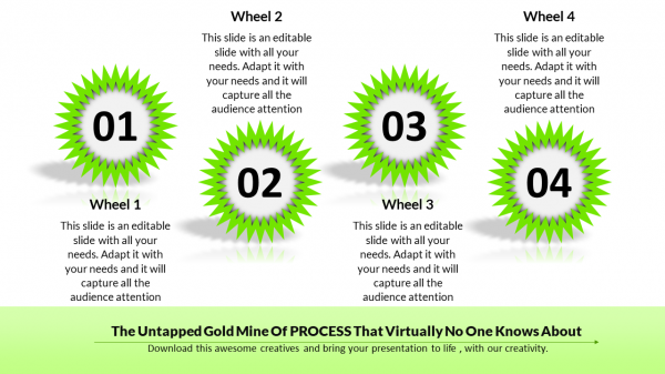 process flow ppt template-business-process-4-green-style 1