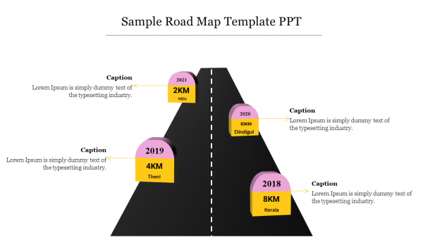 sample road map template ppt