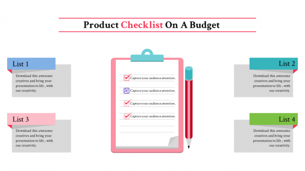 powerpoint checklist template-product check list-4-multi color