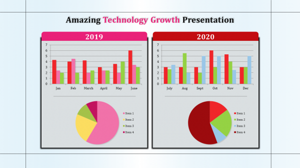 technology ppt template-technology growth-4-multi color