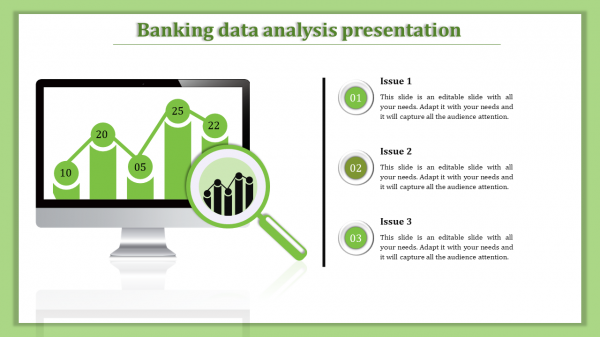 data analysis ppt templates-banking data-analysis-3-green