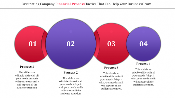 circular powerpoint templates-company financial process-4-multi color