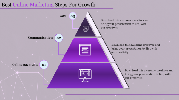 online marketing presentation-best online marketing steps-3-purple