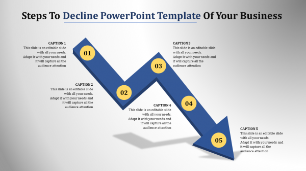 decline powerpoint template-Steps To Decline Powerpoint Template Of Your Business