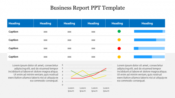 business report ppt template