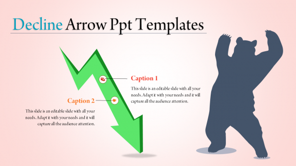 decline ppt template-Decline arrow ppt templates