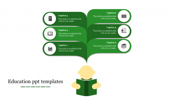 education ppt templates-Green