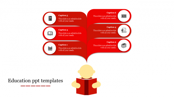 education ppt templates-Red