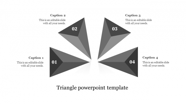 triangle powerpoint template-Gray