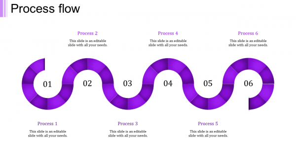 process flow ppt template-process flow-purple-6
