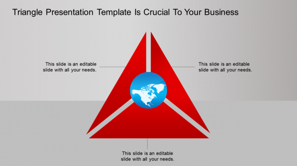triangle presentation template-red