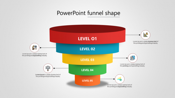 powerpoint funnel shape