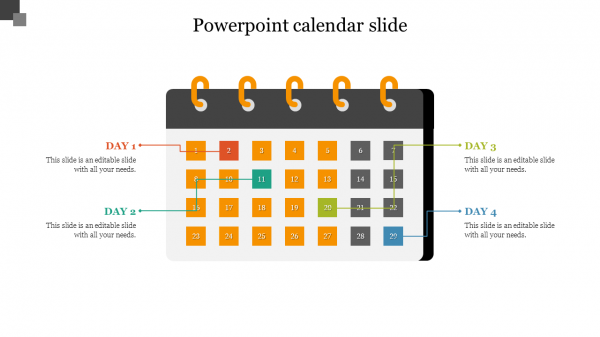 powerpoint calendar slide