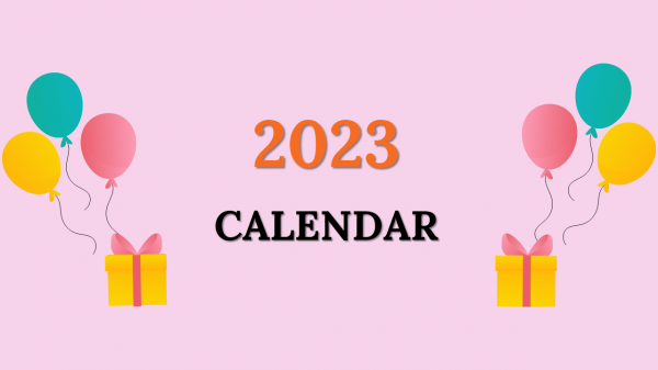 Creative Microsoft PowerPoint Calendar Template 2023