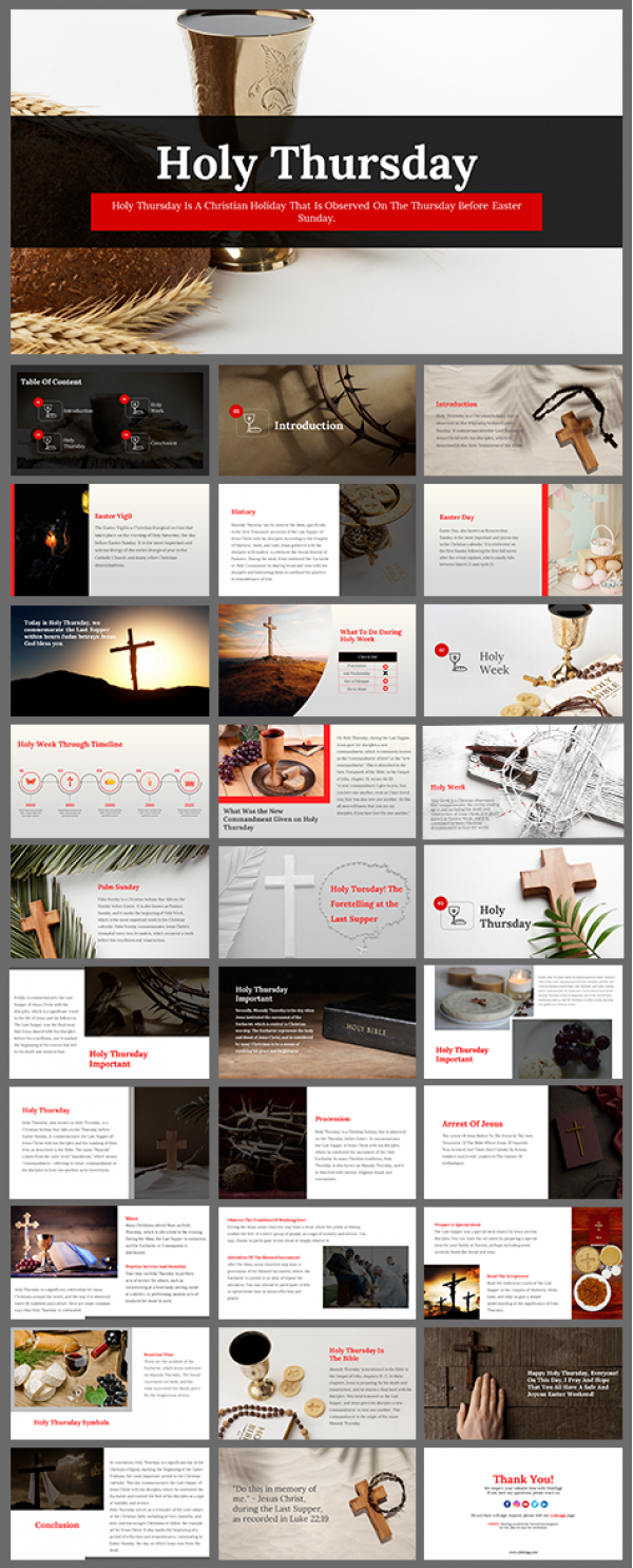Holy Thursday PowerPoint And Google Slides Template
