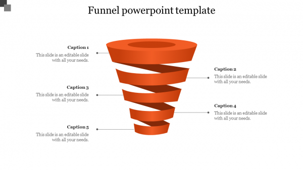 Funnel PowerPoint template-Orange