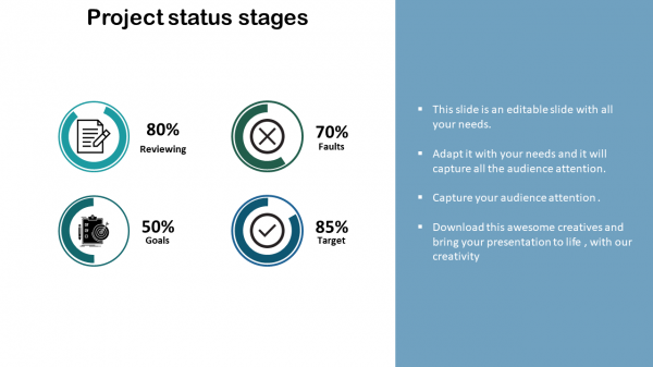 progress report presentation template-Project status stages