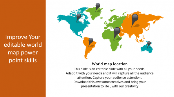 Best Editable World Map PowerPoint Slides Presentation