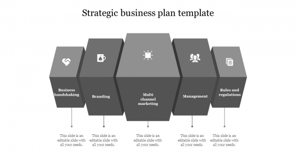 strategic business plan template-Gray