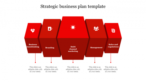 strategic business plan template-Red