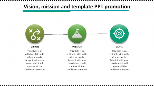 vision and mission template ppt-Vision, mission and template PPT promotion