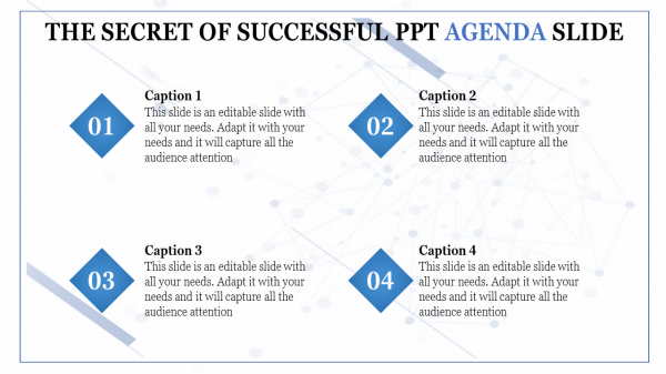 ppt agenda slide template-The Secret of Successful PPT AGENDA SLIDE