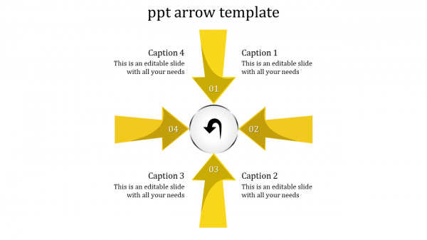 ppt arrow template-ppt arrow template-4-yellow