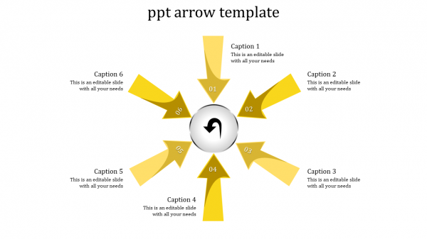 ppt arrow template-ppt arrow template-6-yellow