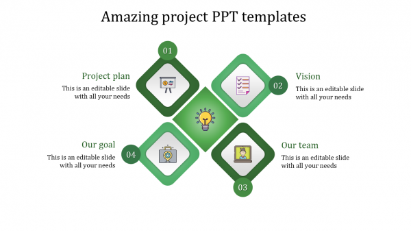 project ppt templates-Amazing project PPT templates-4-green