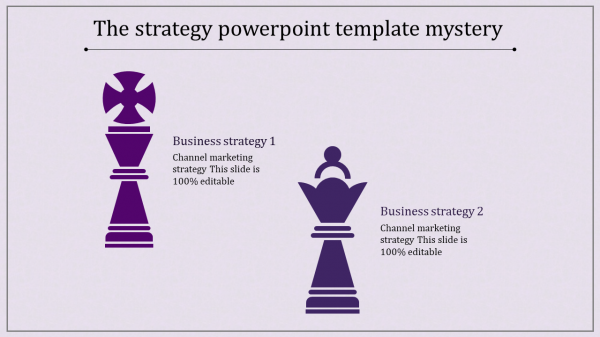 strategy powerpoint template-purple